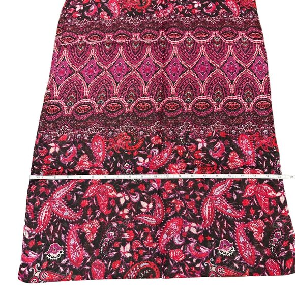 J. Jill Scarf Women One Size NWT Infinity Paisley Pink Red Black Sugarplum - Picture 6 of 12